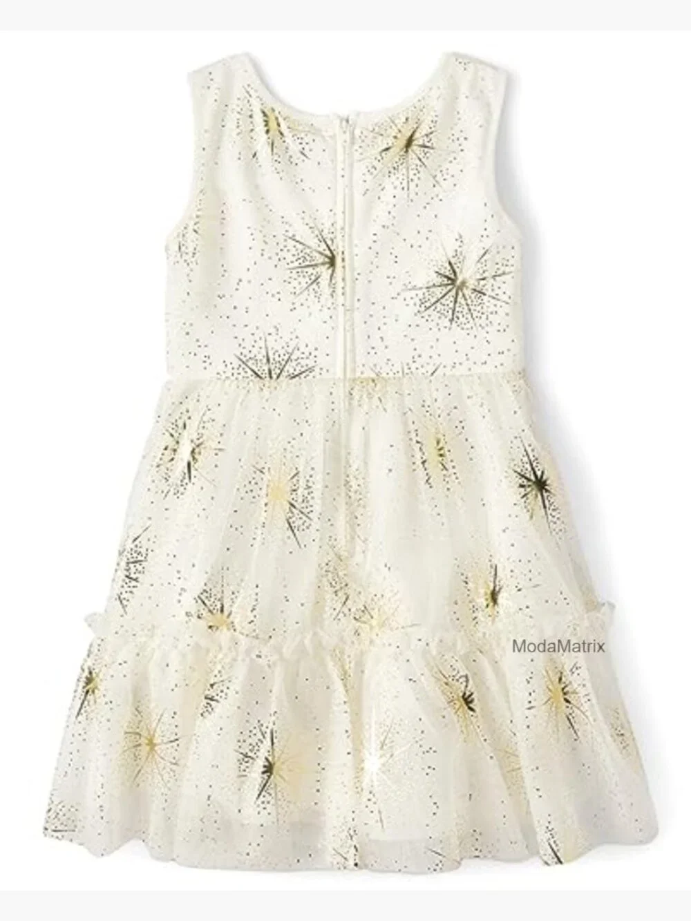Girls Sleeveless Tiered A-Line Occasion Dress with Loose Fit